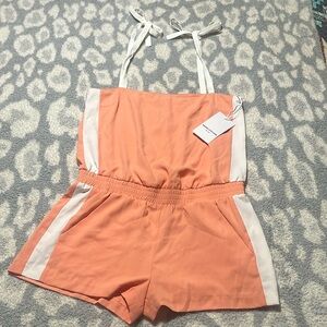 Amanda Uprichard sunset orange romper
